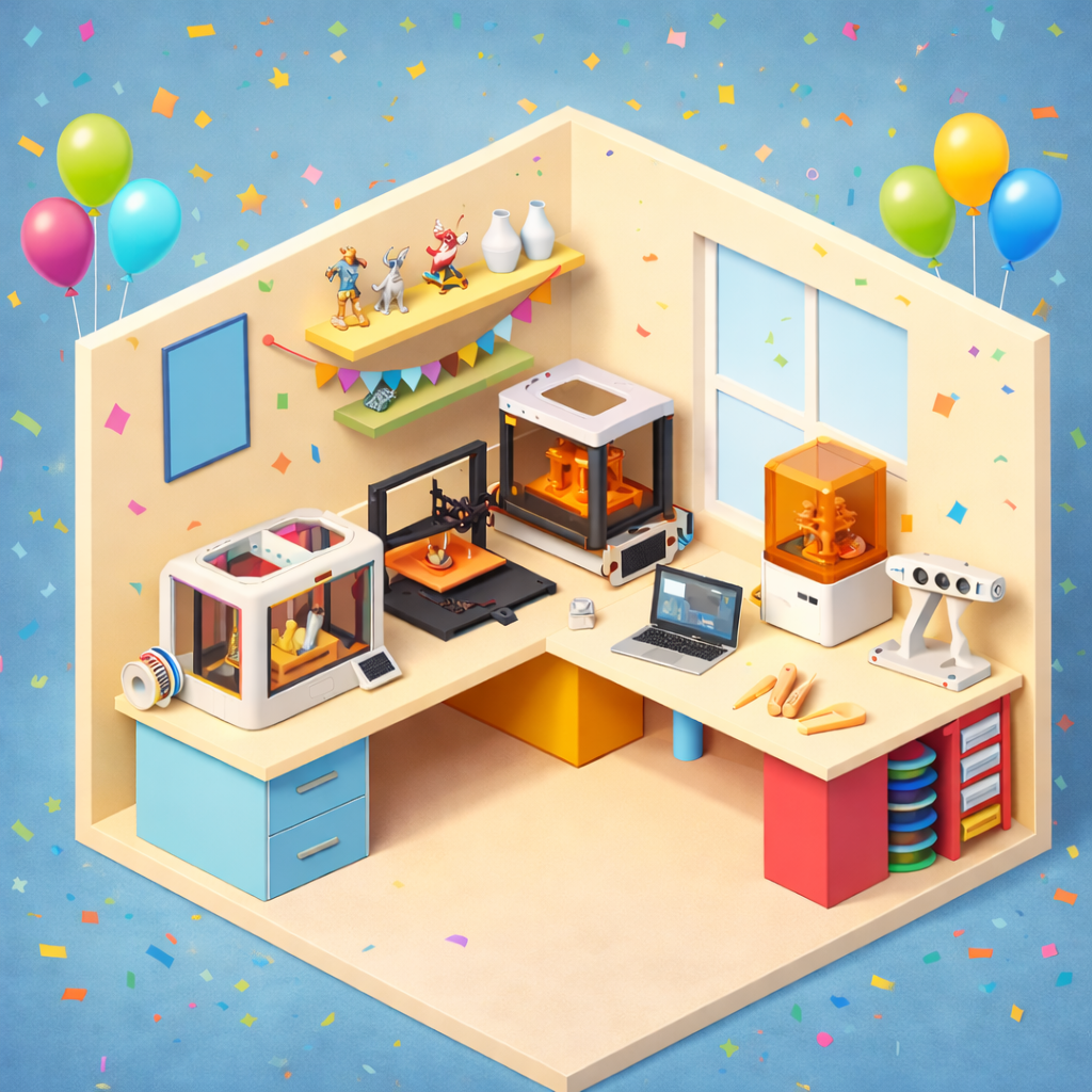 Atelier Viraje 3D Landerneau : Vue en perspective d'un atelier 3D avec voeux pour 2026