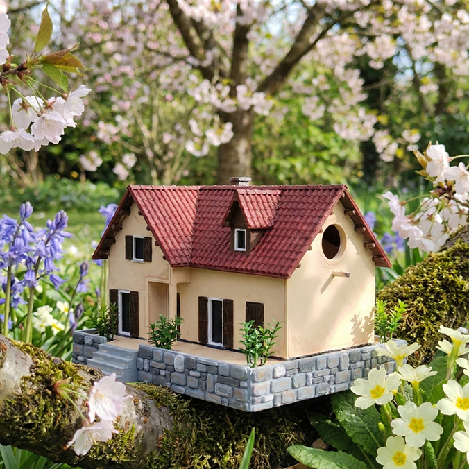 Maison miniature personnalisée imprimée en 3D